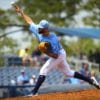 Rays pitcher Nick Anderson throws a pitch