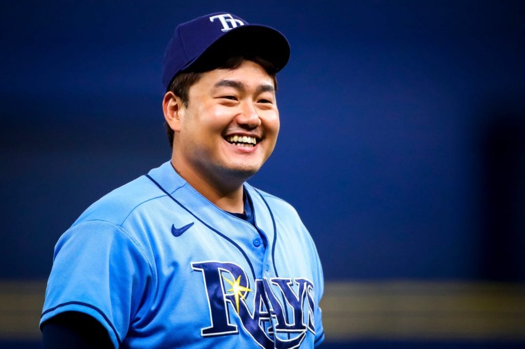 Ji Man Choi, when he was still a member of the Tampa Bay Rays